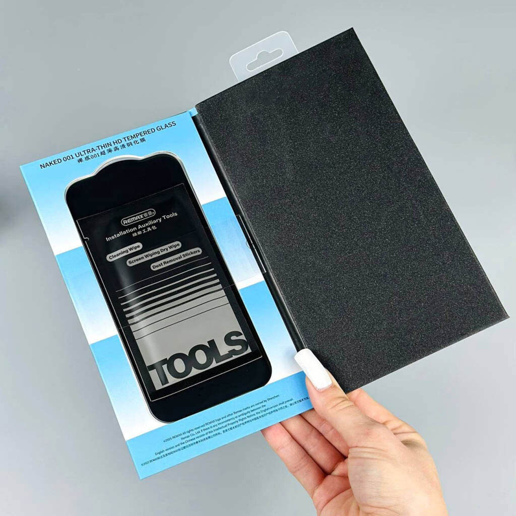 Захисне скло Apple iPhone 17 Pro Max, Remax UT-01 Naked, Чорний - № 6 Захисне скло Apple iPhone 17 Pro Max, Remax UT-01 Naked, Чорний - № 6