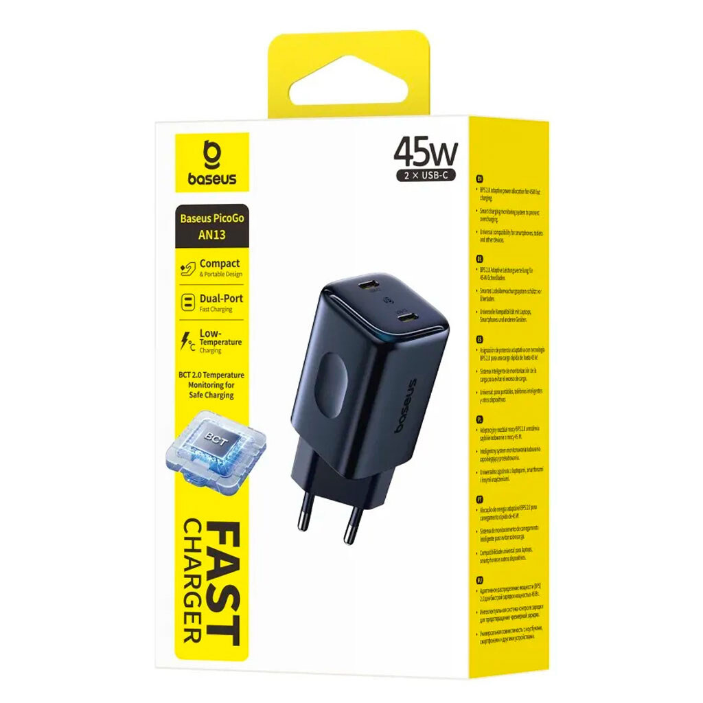 СЗУ Baseus E0121F00 PicoGo AN13, Чорний - № 2 СЗУ Baseus E0121F00 PicoGo AN13, Чорний - № 2