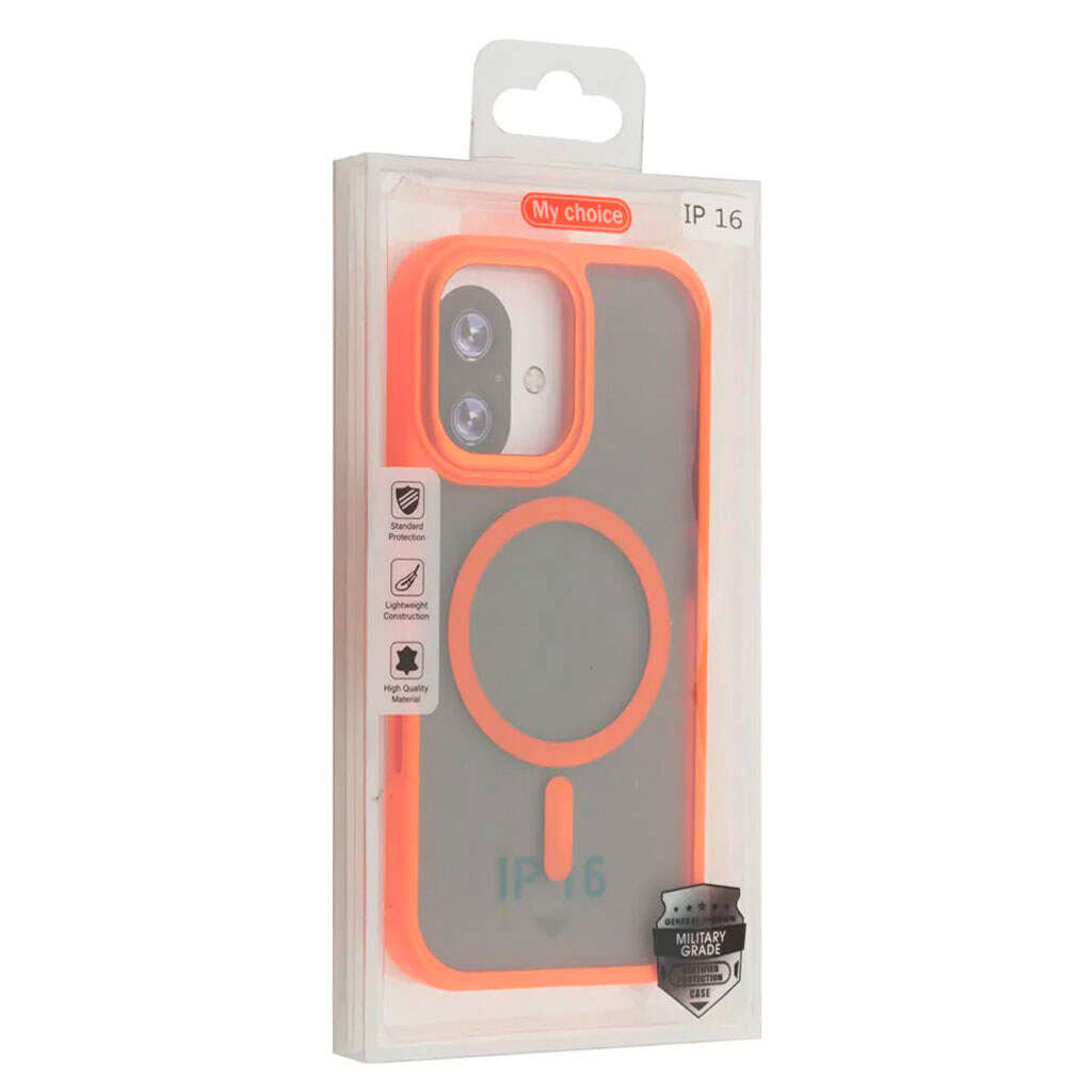 Чехол (накладка) Apple iPhone 17 Pro, Matte Case, MagSafe, Оранжевый - № 2 Чехол (накладка) Apple iPhone 17 Pro, Matte Case, MagSafe, Оранжевый - № 2