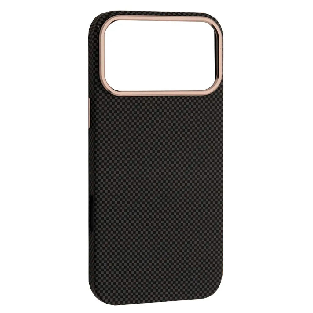 Чехол (накладка) Apple iPhone 17 Pro Max, Carbon Style, MagSafe, Black Grey, Черный - № 1 Чехол (накладка) Apple iPhone 17 Pro Max, Carbon Style, MagSafe, Black Grey, Черный - № 1