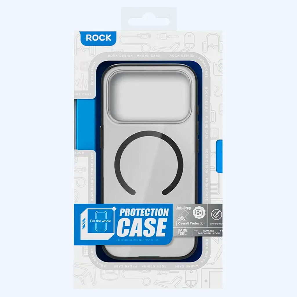 Чехол (накладка) Apple iPhone 17 Pro Max, Rock Crystal Armor Anti-Yellowing, MagSafe, Прозрачный - № 2 Чехол (накладка) Apple iPhone 17 Pro Max, Rock Crystal Armor Anti-Yellowing, MagSafe, Прозрачный - № 2