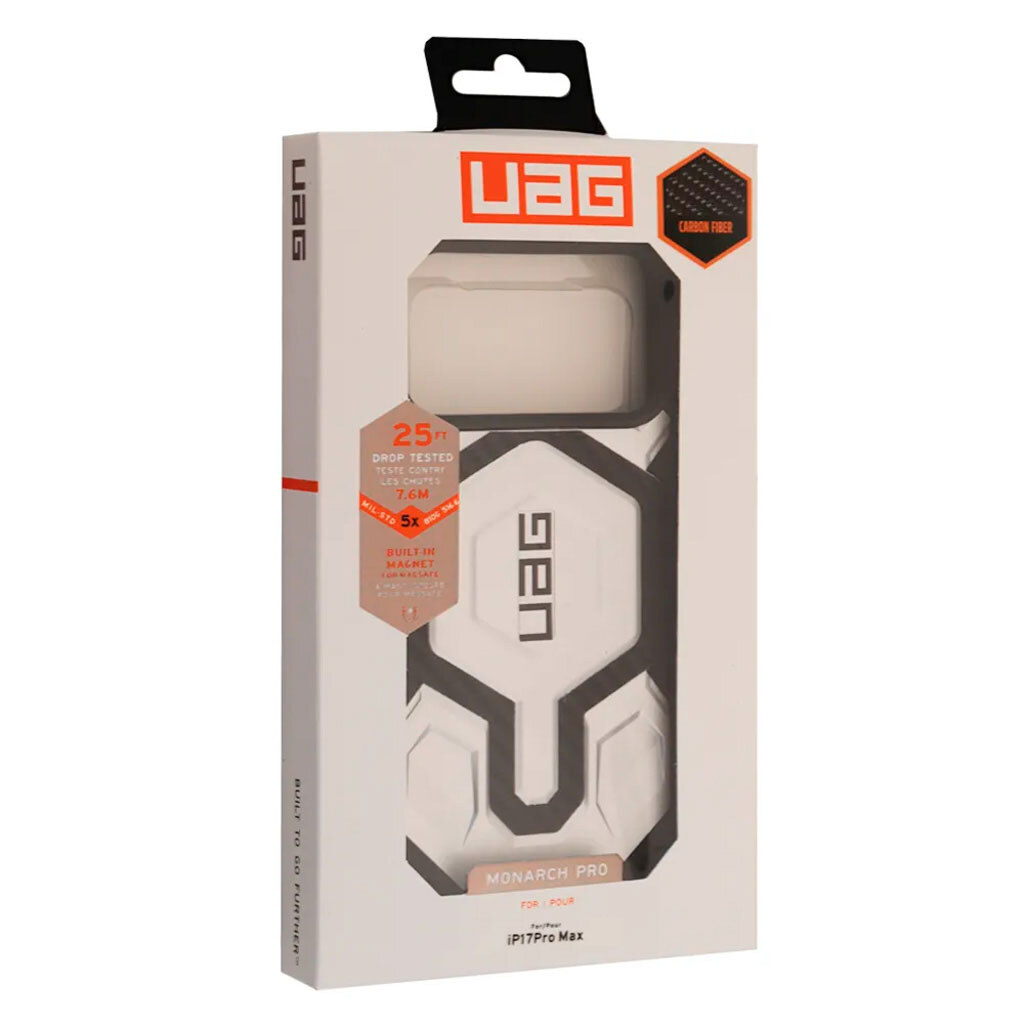 Чехол (накладка) Apple iPhone 17 Pro Max, UAG Pro Monarch Carbon, MagSafe, Kevlar Black, Черный - № 2 Чехол (накладка) Apple iPhone 17 Pro Max, UAG Pro Monarch Carbon, MagSafe, Kevlar Black, Черный - № 2