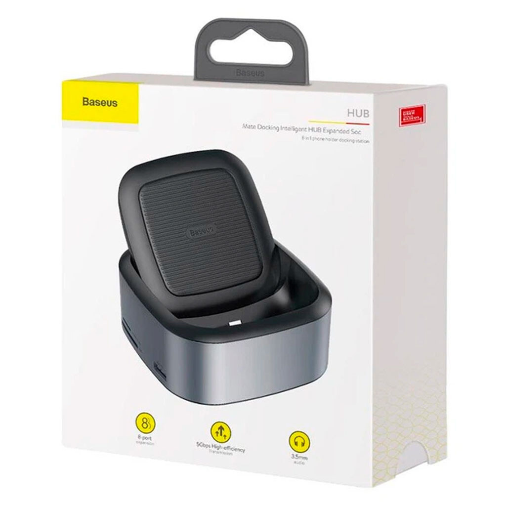 Док-станція Baseus CAHUB-S0G Mate Docking, Сірий - № 7 Док-станція Baseus CAHUB-S0G Mate Docking, Сірий - № 7