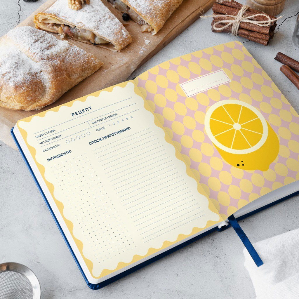 Кулинарный блокнот Orner "Любимые рецепты", Синий - № 5 Кулинарный блокнот Orner "Любимые рецепты", Синий - № 5