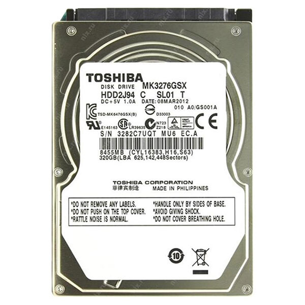 HDD-накопитель Toshiba MK3276GSX, 320 Гб. - № 1 HDD-накопитель Toshiba MK3276GSX, 320 Гб. - № 1