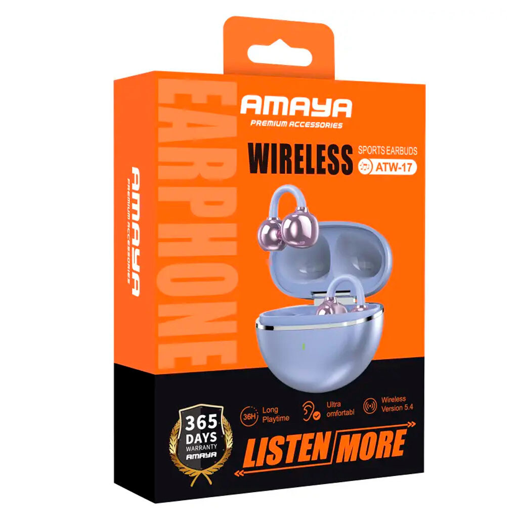 Bluetooth-гарнітура Amaya ATW-17, Стерео, Фіолетовий - № 2 Bluetooth-гарнітура Amaya ATW-17, Стерео, Фіолетовий - № 2