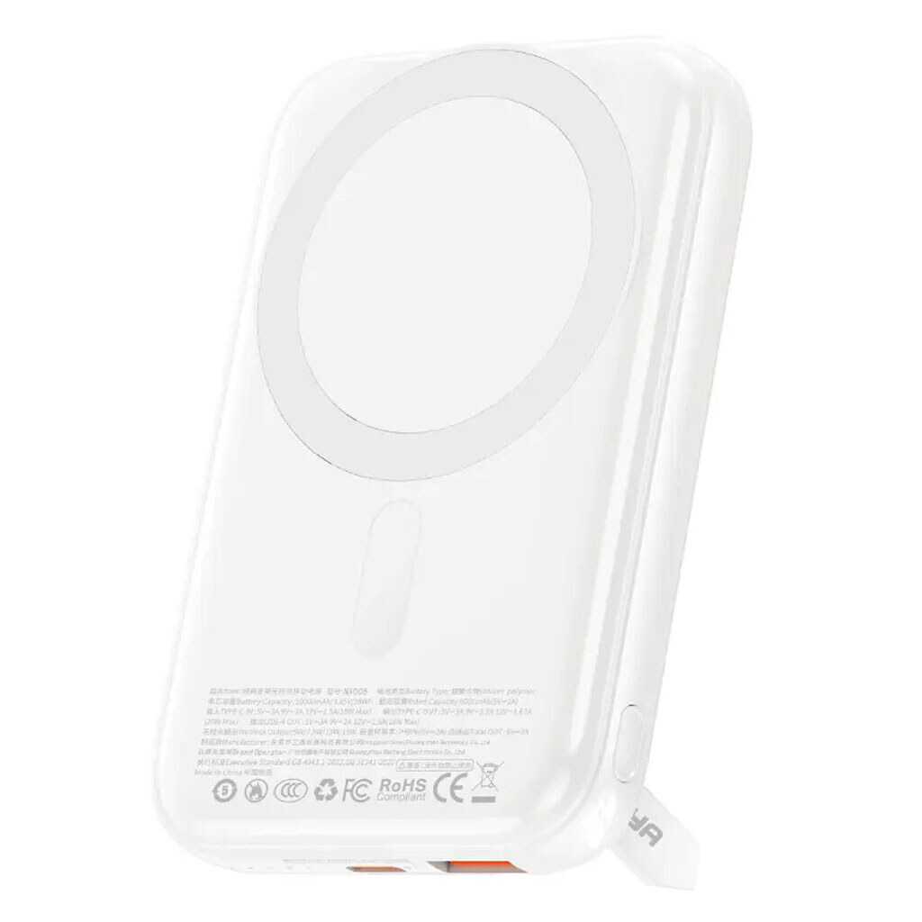 Портативная батарея (Power Bank) Amaya NX005, 10000 mAh, Белый - № 1 Портативная батарея (Power Bank) Amaya NX005, 10000 mAh, Белый - № 1