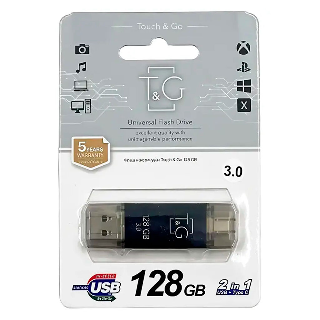 USB Flash T&G 009 Star Series, 128 Гб., Черный - № 1 USB Flash T&G 009 Star Series, 128 Гб., Черный - № 1