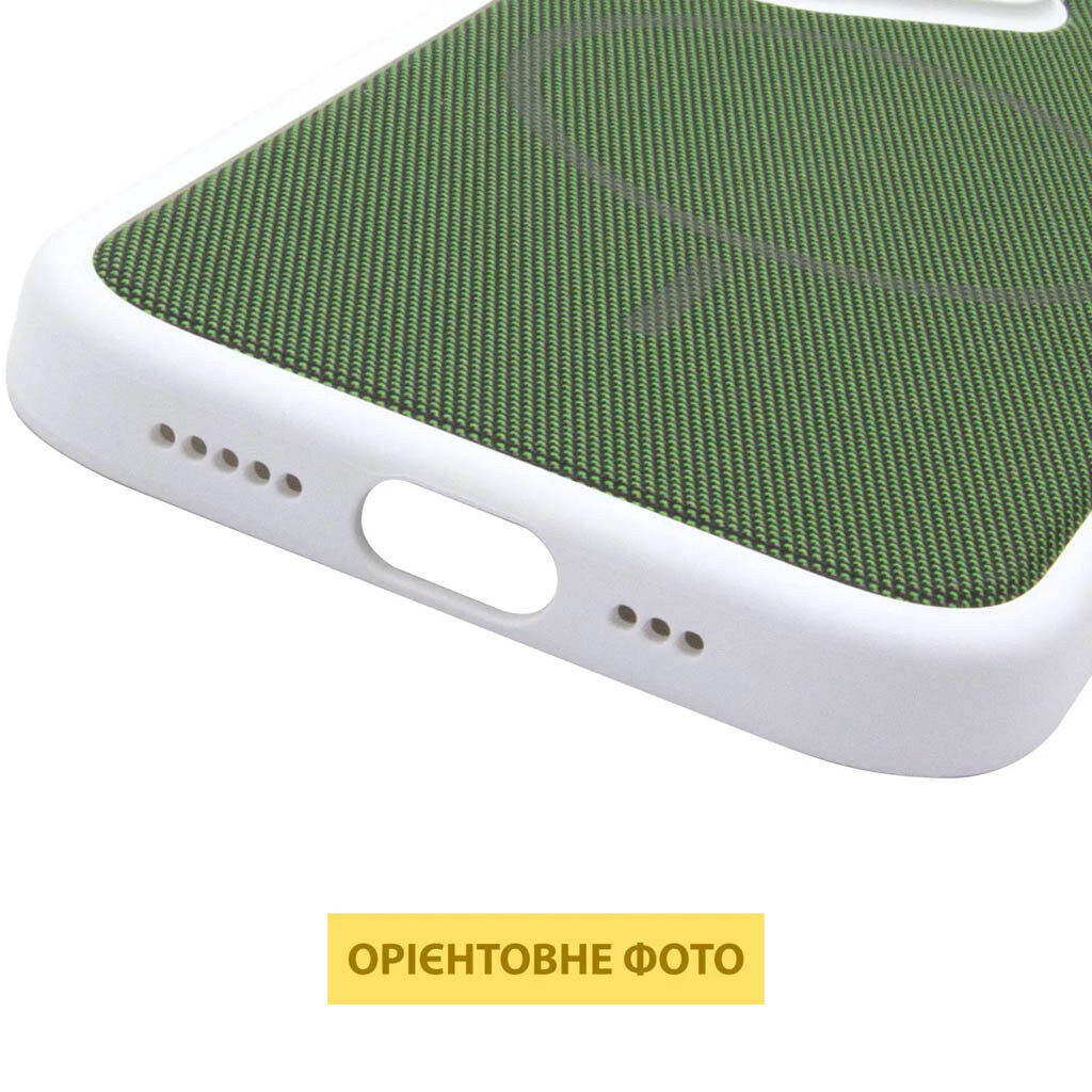 Чохол (накладка) Apple iPhone 15 Pro Max, TechWoven Hybrid, MagSafe, White-Green, Білий - № 6 Чохол (накладка) Apple iPhone 15 Pro Max, TechWoven Hybrid, MagSafe, White-Green, Білий - № 6