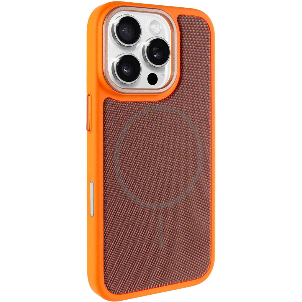 Чохол (накладка) Apple iPhone 16 Pro Max, TechWoven Hybrid, Orange-Brown, MagSafe, Помаранчевий - № 2 Чохол (накладка) Apple iPhone 16 Pro Max, TechWoven Hybrid, Orange-Brown, MagSafe, Помаранчевий - № 2