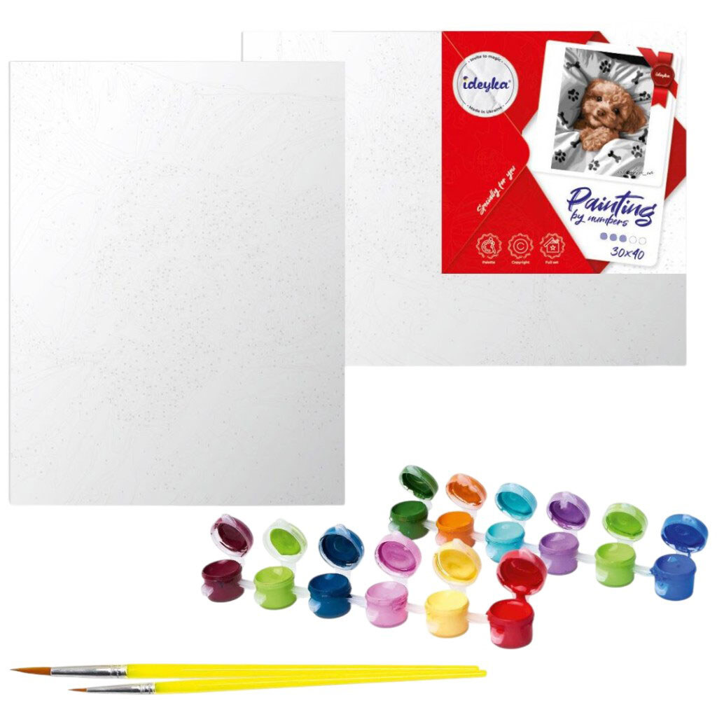 Картина по номерам "Постер. Утро из чихуахуа", 30х40см, Ідейка - № 2 Картина по номерам "Постер. Утро из чихуахуа", 30х40см, Ідейка - № 2