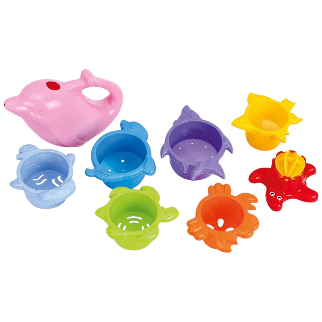 Набор игрушек для купания пластиковых "Пирамидка", Технок - № 1 Набор игрушек для купания пластиковых "Пирамидка", Технок - № 1