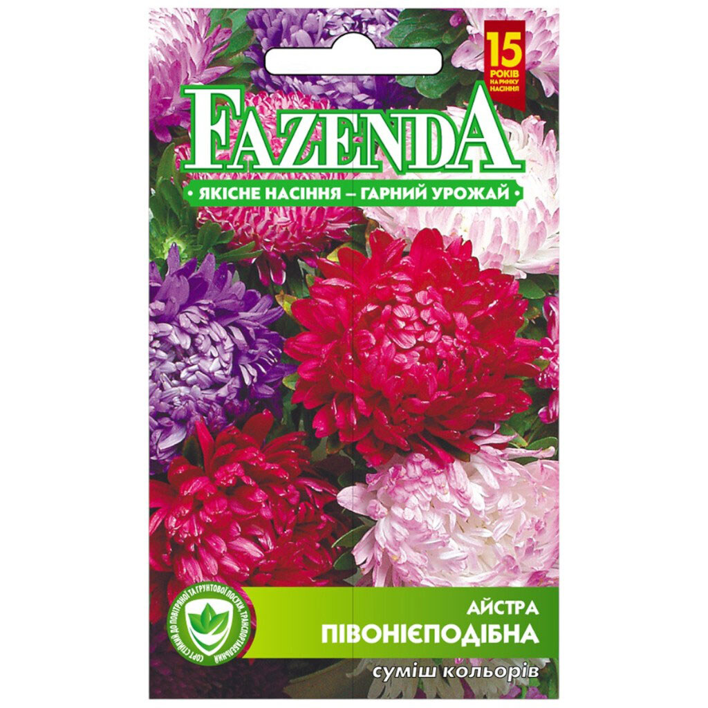 Семена FAZENDA Цветы однолетние Астра пионообразная, 0,3 г - № 1 Семена FAZENDA Цветы однолетние Астра пионообразная, 0,3 г - № 1