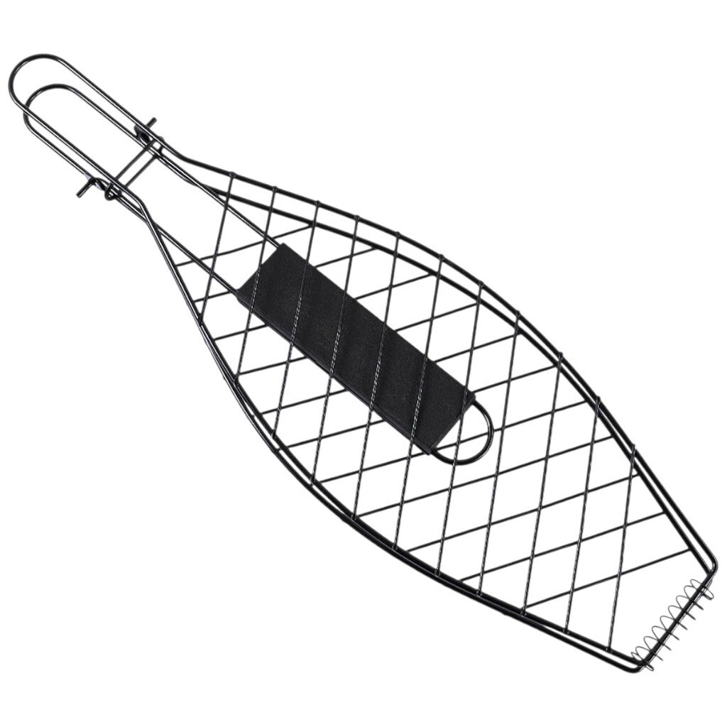 Решетка-гриль для рыбы металлическая с ручкой BBQ, 58 см - № 2 Решетка-гриль для рыбы металлическая с ручкой BBQ, 58 см - № 2