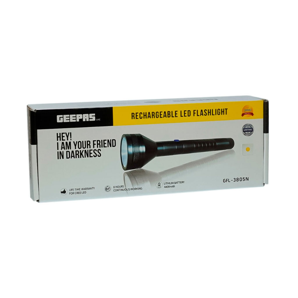 Фонарик Geepas GFL-3805N, Серый - № 5 Фонарик Geepas GFL-3805N, Серый - № 5