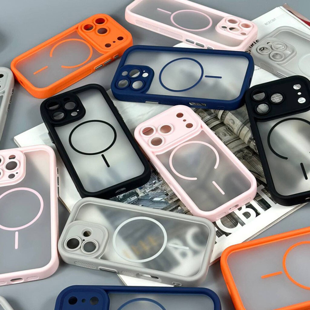 Чехол (накладка) Apple iPhone 13 Pro, Clear Shock Thin, MagSafe, Оранжевый - № 6 Чехол (накладка) Apple iPhone 13 Pro, Clear Shock Thin, MagSafe, Оранжевый - № 6