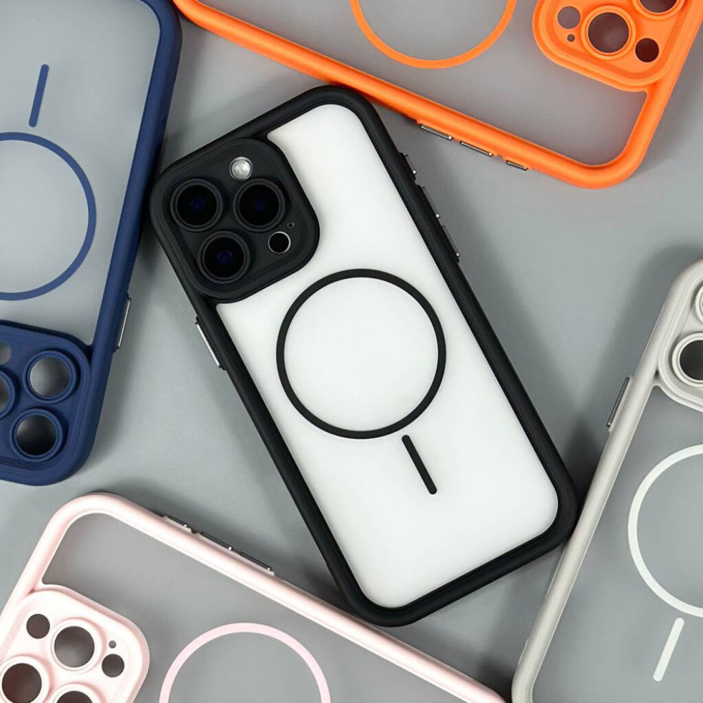 Чехол (накладка) Apple iPhone 16 Pro, Clear Shock Thin, MagSafe, Оранжевый - № 9 Чехол (накладка) Apple iPhone 16 Pro, Clear Shock Thin, MagSafe, Оранжевый - № 9