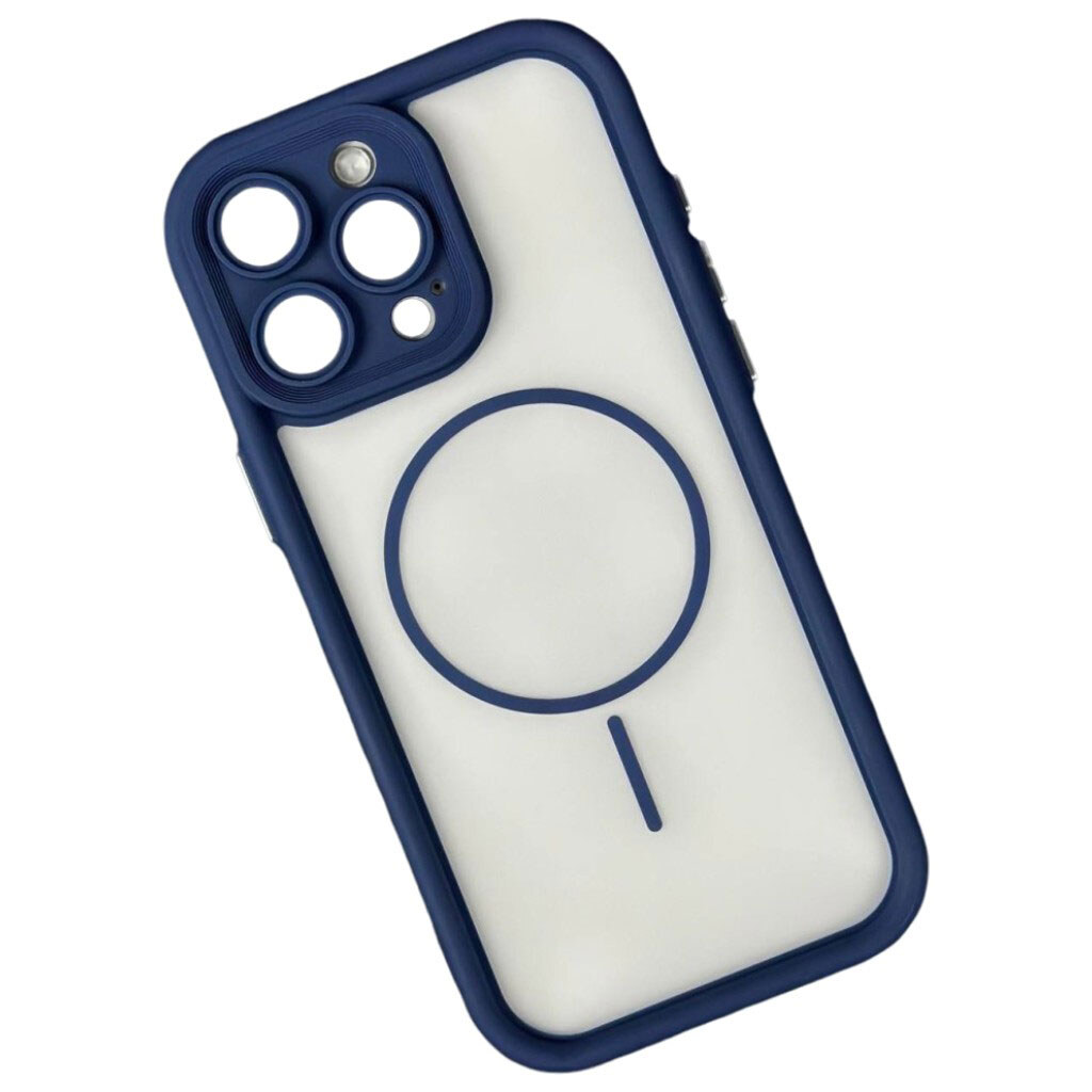 Чехол (накладка) Apple iPhone 16, Clear Shock Thin, MagSafe, Синий - № 1 Чехол (накладка) Apple iPhone 16, Clear Shock Thin, MagSafe, Синий - № 1