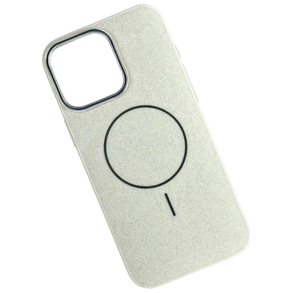 Чохол (накладка) Apple iPhone 16, Color Glitter, MagSafe, Молочний - № 1 Чохол (накладка) Apple iPhone 16, Color Glitter, MagSafe, Молочний - № 1