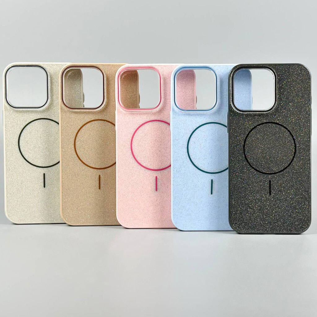 Чохол (накладка) Apple iPhone 16, Color Glitter, MagSafe, Молочний - № 3 Чохол (накладка) Apple iPhone 16, Color Glitter, MagSafe, Молочний - № 3