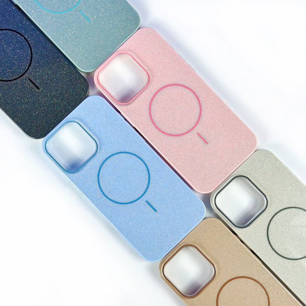 Чохол (накладка) Apple iPhone 16, Color Glitter, MagSafe, Молочний - № 5 Чохол (накладка) Apple iPhone 16, Color Glitter, MagSafe, Молочний - № 5