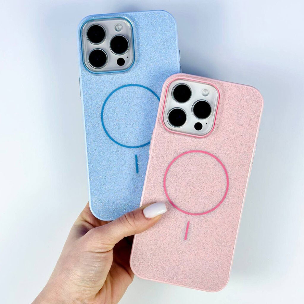 Чохол (накладка) Apple iPhone 16, Color Glitter, MagSafe, Молочний - № 7 Чохол (накладка) Apple iPhone 16, Color Glitter, MagSafe, Молочний - № 7