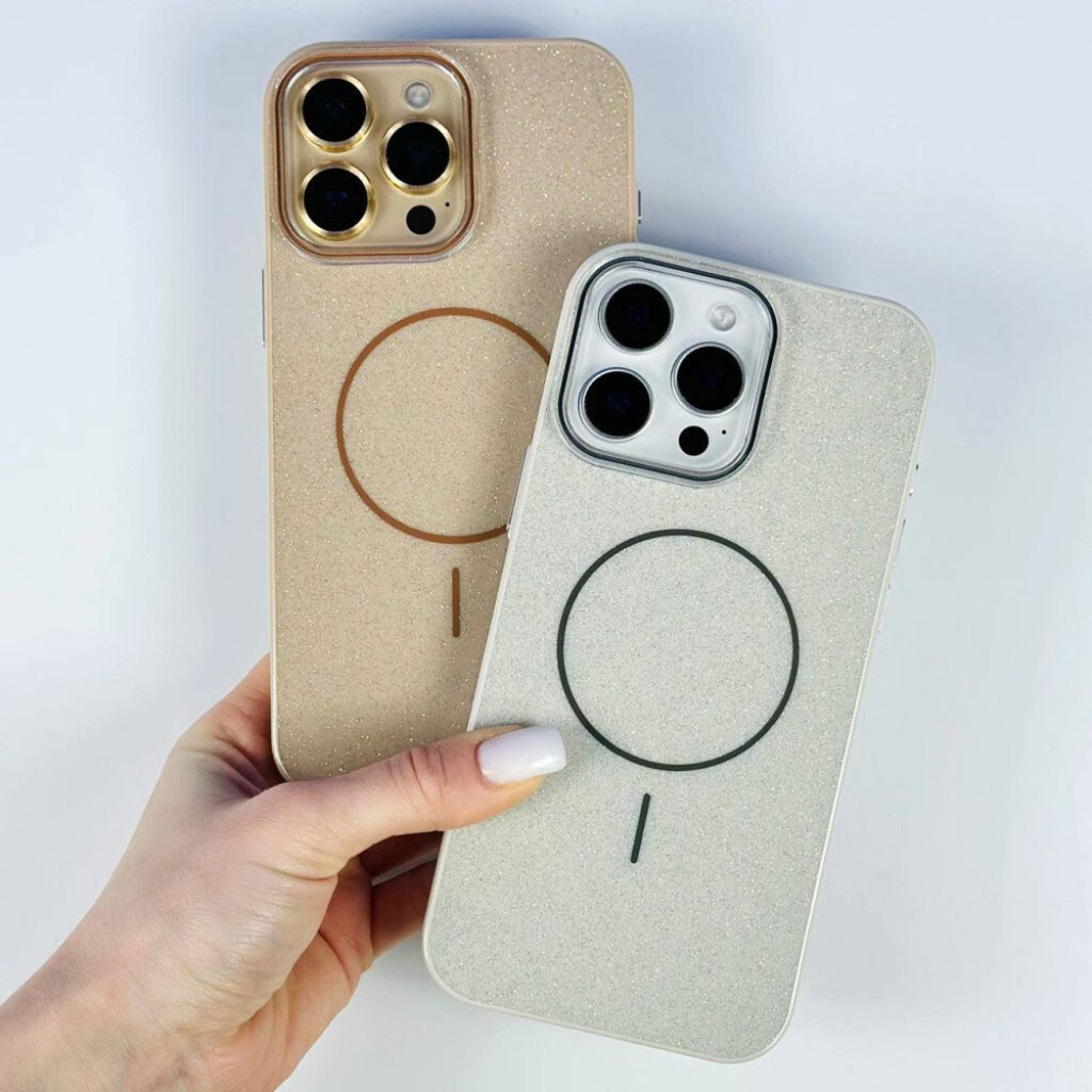 Чехол (накладка) Apple iPhone 16, Color Glitter, MagSafe, Голубой - № 8 Чехол (накладка) Apple iPhone 16, Color Glitter, MagSafe, Голубой - № 8