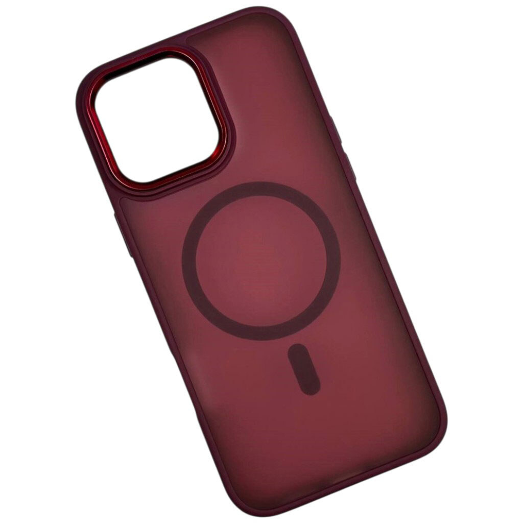 Чехол (накладка) Apple iPhone 15 Pro Max, Color Matte, MagSafe, Burgundy, Бордовый - № 1 Чехол (накладка) Apple iPhone 15 Pro Max, Color Matte, MagSafe, Burgundy, Бордовый - № 1