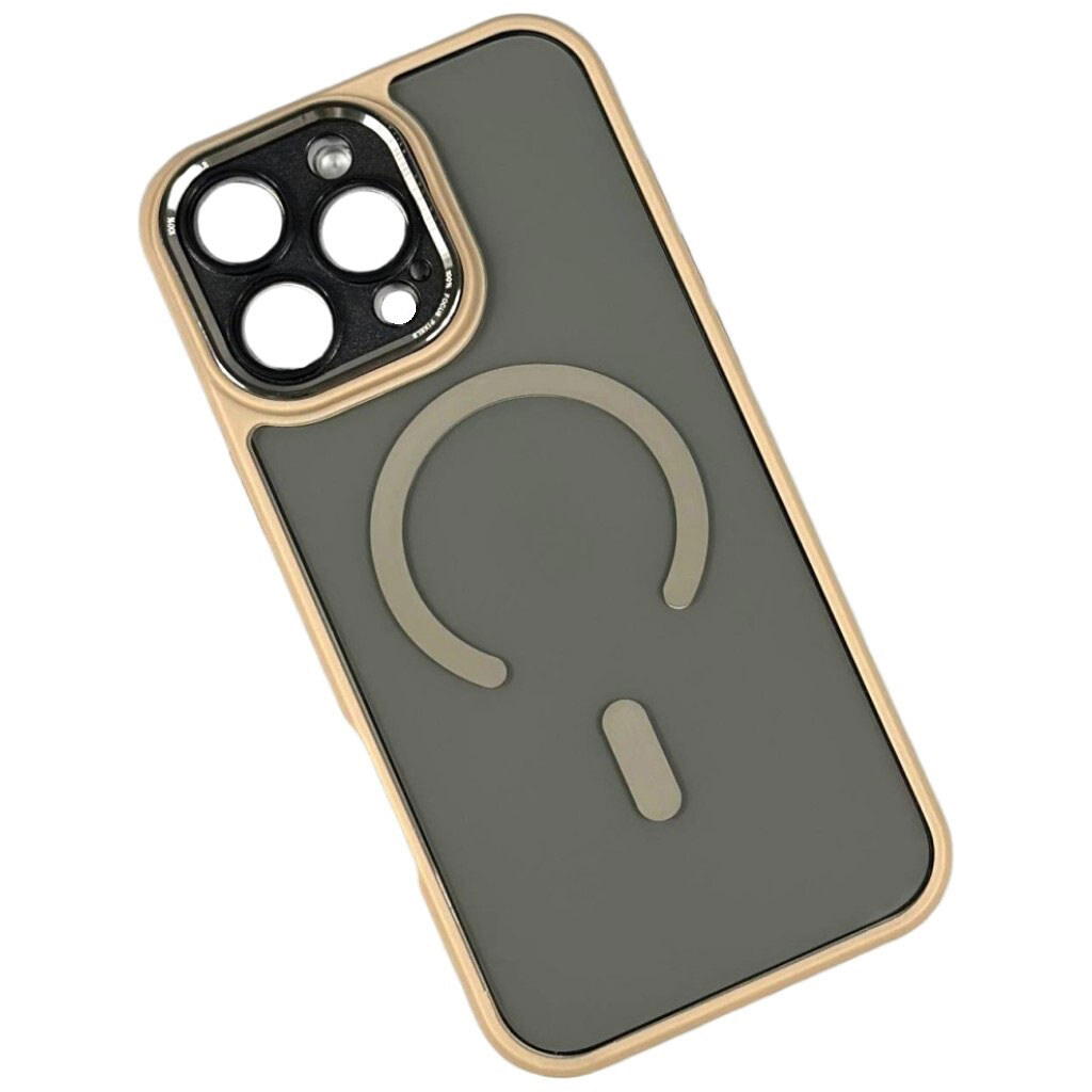 Чехол (накладка) Apple iPhone 15 Pro Max, Focus Pixels, MagSafe, Бежевый - № 1 Чехол (накладка) Apple iPhone 15 Pro Max, Focus Pixels, MagSafe, Бежевый - № 1