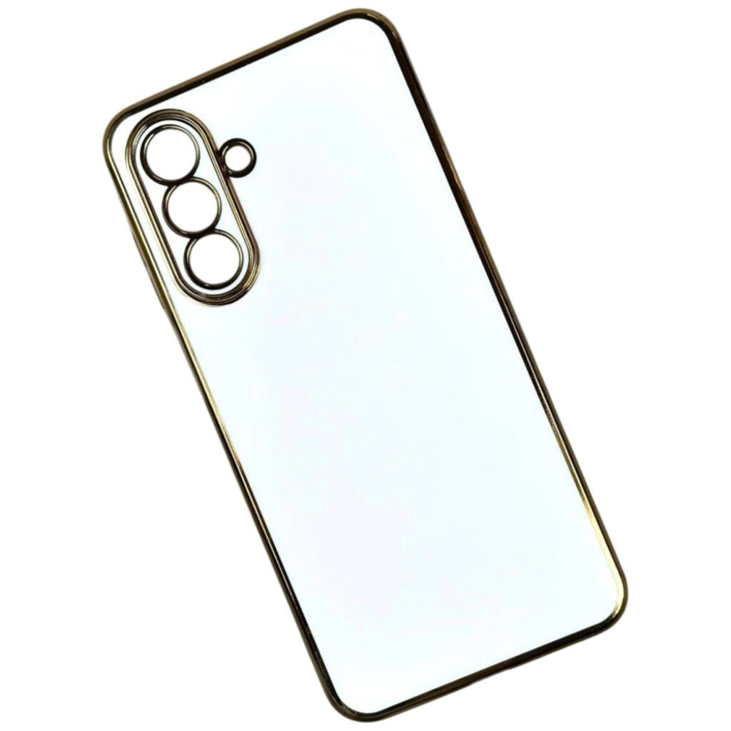 Чехол (накладка) Samsung A075 Galaxy A07, Golden Line Separate Camera, Белый - № 1 Чехол (накладка) Samsung A075 Galaxy A07, Golden Line Separate Camera, Белый - № 1
