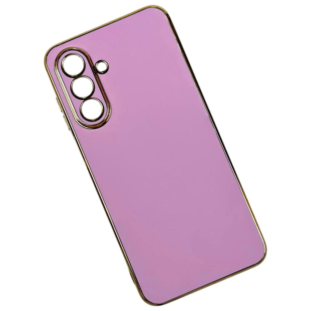 Чехол (накладка) Xiaomi 15T, Golden Line Separate Camera, Фиолетовый - № 1 Чехол (накладка) Xiaomi 15T, Golden Line Separate Camera, Фиолетовый - № 1