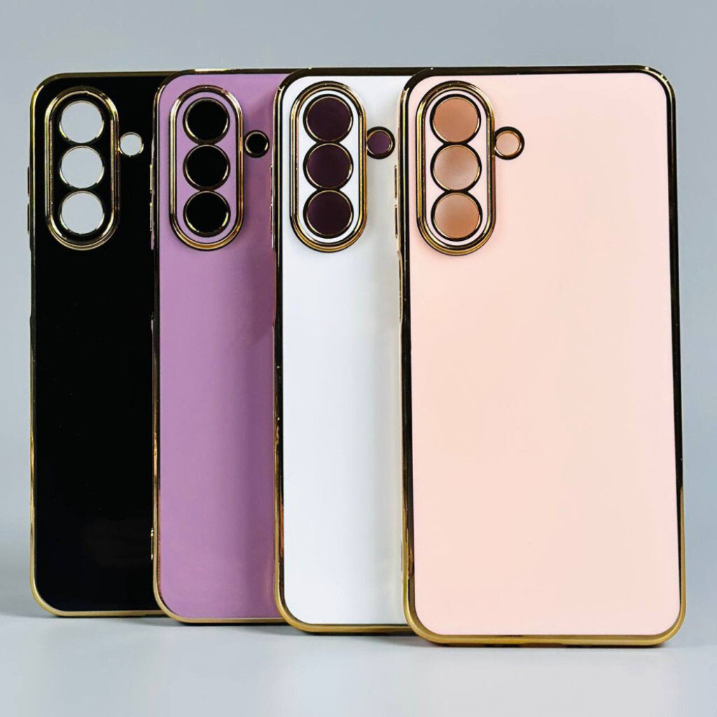 Чехол (накладка) Xiaomi 15T, Golden Line Separate Camera, Фиолетовый - № 13 Чехол (накладка) Xiaomi 15T, Golden Line Separate Camera, Фиолетовый - № 13