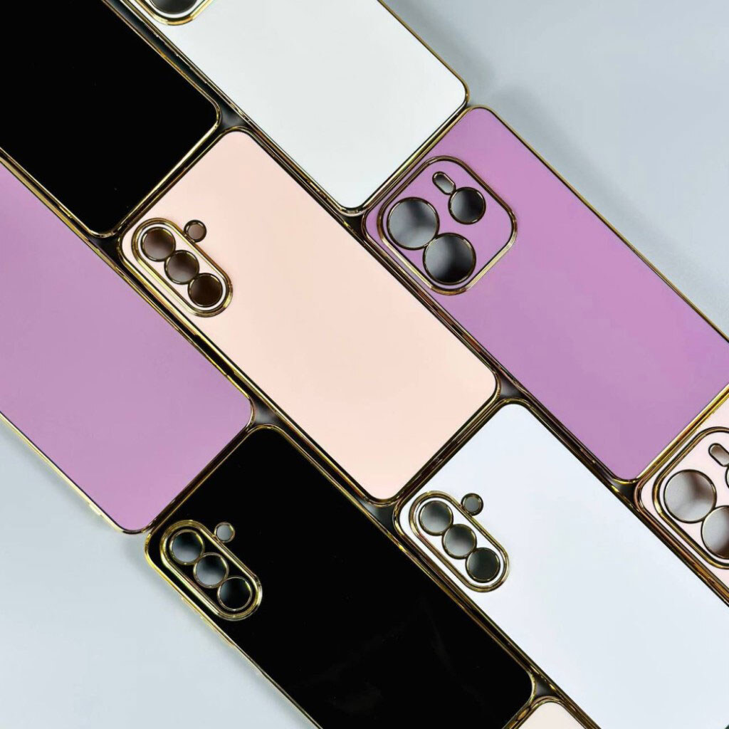 Чехол (накладка) Xiaomi Redmi 15, Golden Line Separate Camera, Фиолетовый - № 6 Чехол (накладка) Xiaomi Redmi 15, Golden Line Separate Camera, Фиолетовый - № 6