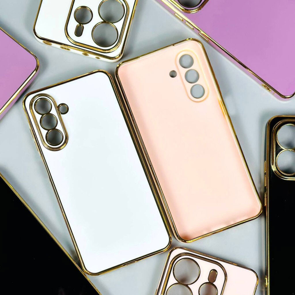 Чехол (накладка) Xiaomi Redmi 15, Golden Line Separate Camera, Фиолетовый - № 7 Чехол (накладка) Xiaomi Redmi 15, Golden Line Separate Camera, Фиолетовый - № 7