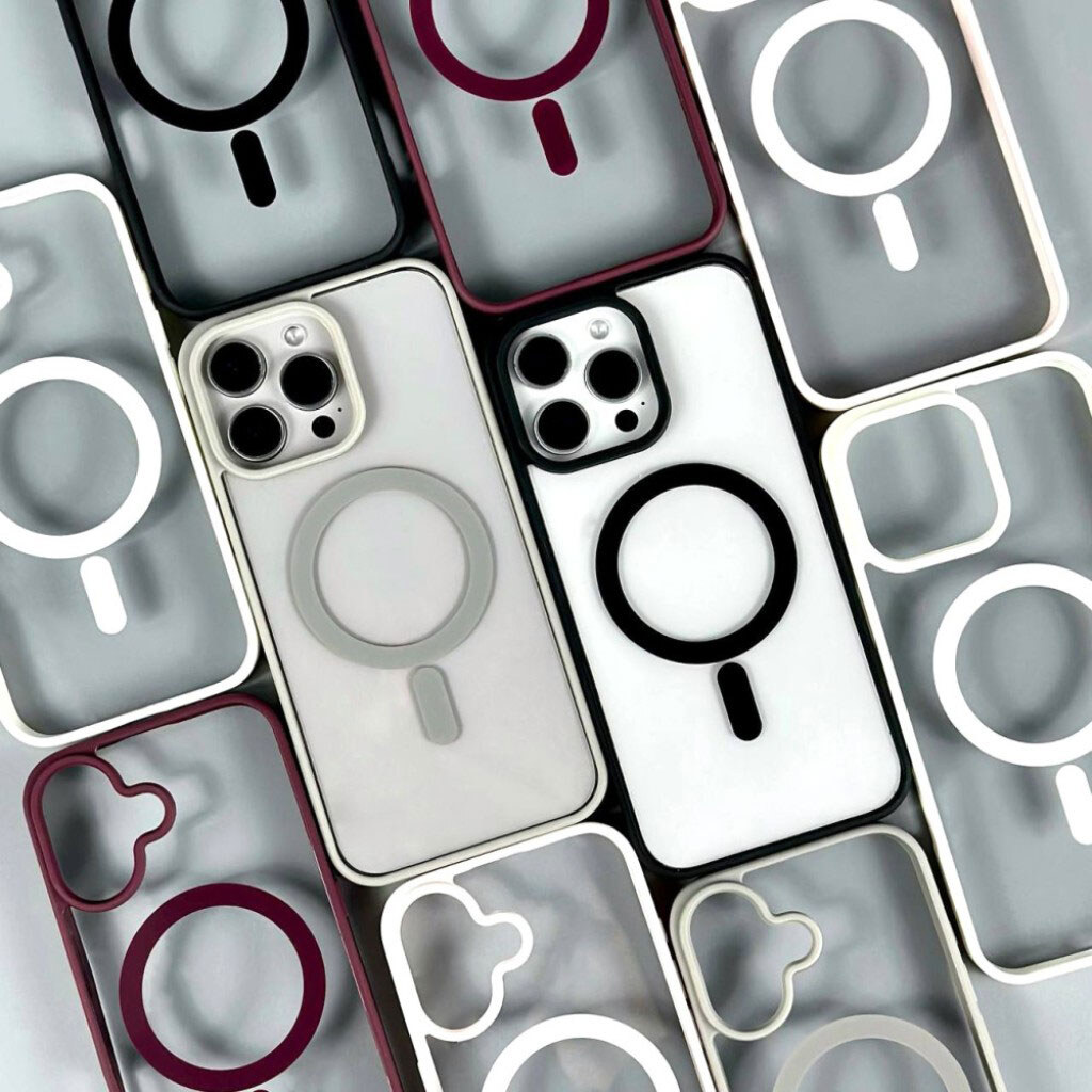 Чехол (накладка) Apple iPhone 14 Pro, Cristal Case Guard, MagSafe, Серый - № 8 Чехол (накладка) Apple iPhone 14 Pro, Cristal Case Guard, MagSafe, Серый - № 8