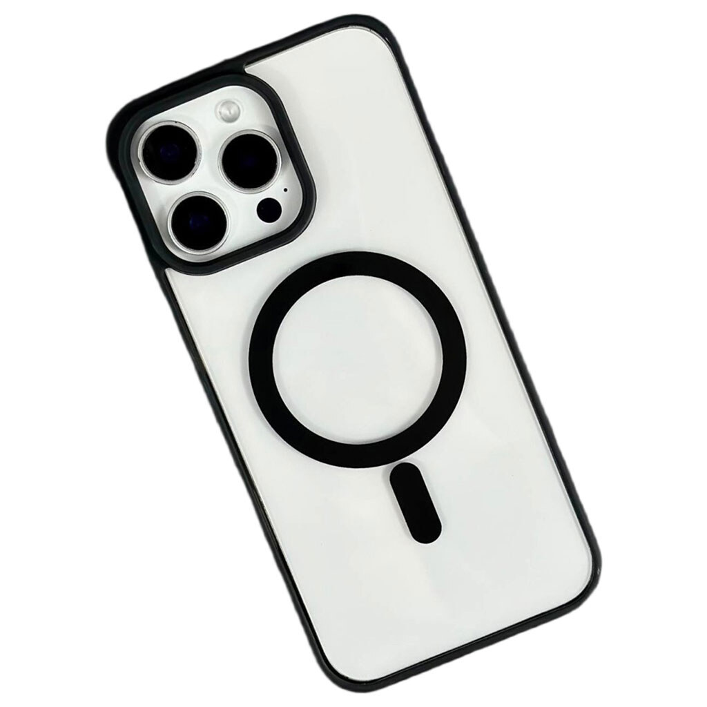 Чохол (накладка) Apple iPhone 15 Pro Max, Cristal Case Guard, MagSafe, Чорний - № 1 Чохол (накладка) Apple iPhone 15 Pro Max, Cristal Case Guard, MagSafe, Чорний - № 1