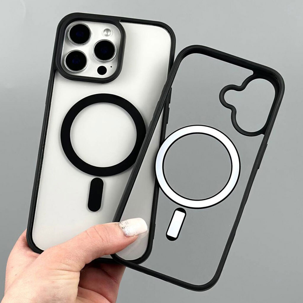 Чохол (накладка) Apple iPhone 15 Pro Max, Cristal Case Guard, MagSafe, Чорний - № 6 Чохол (накладка) Apple iPhone 15 Pro Max, Cristal Case Guard, MagSafe, Чорний - № 6