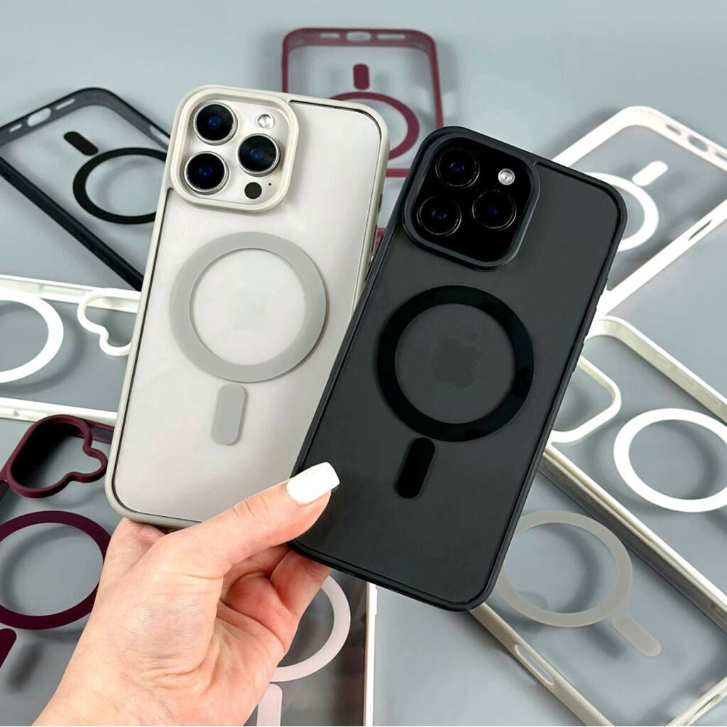 Чехол (накладка) Samsung Galaxy S24 / Galaxy S25, Cristal Case Guard, MagSafe, Серый - № 9 Чехол (накладка) Samsung Galaxy S24 / Galaxy S25, Cristal Case Guard, MagSafe, Серый - № 9