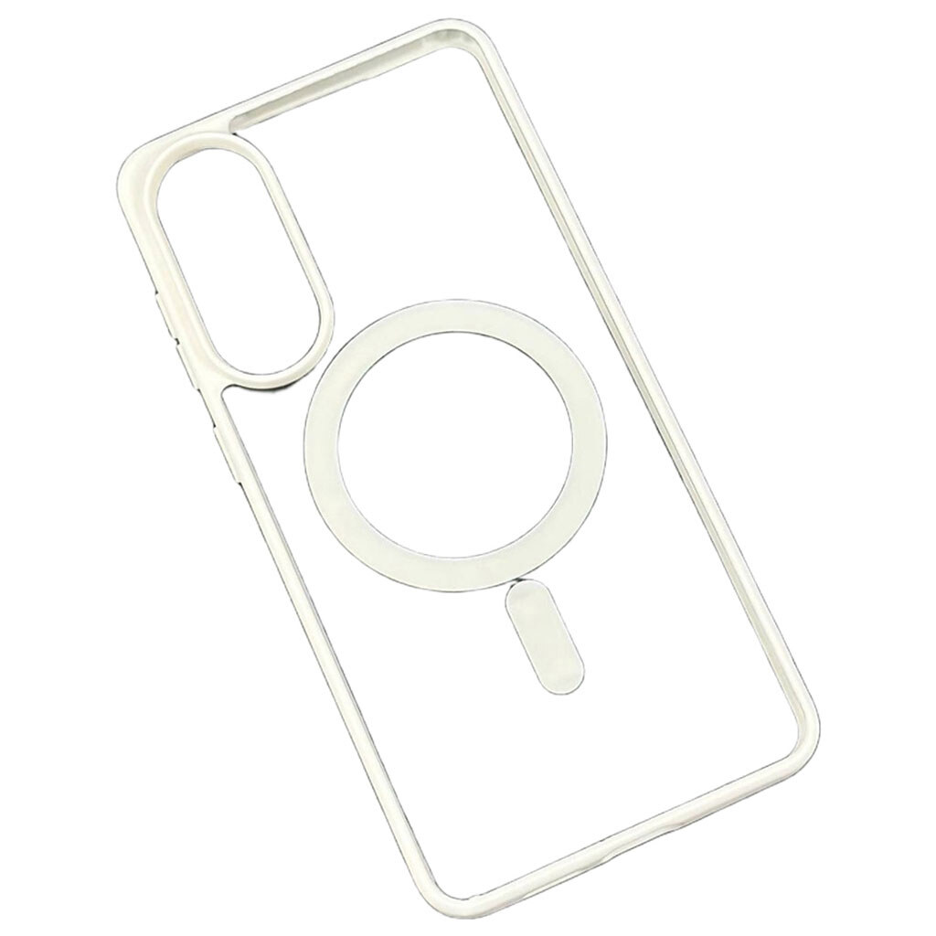 Чехол (накладка) Samsung Galaxy S25 Edge, Cristal Case Guard, MagSafe, Белый - № 1 Чехол (накладка) Samsung Galaxy S25 Edge, Cristal Case Guard, MagSafe, Белый - № 1
