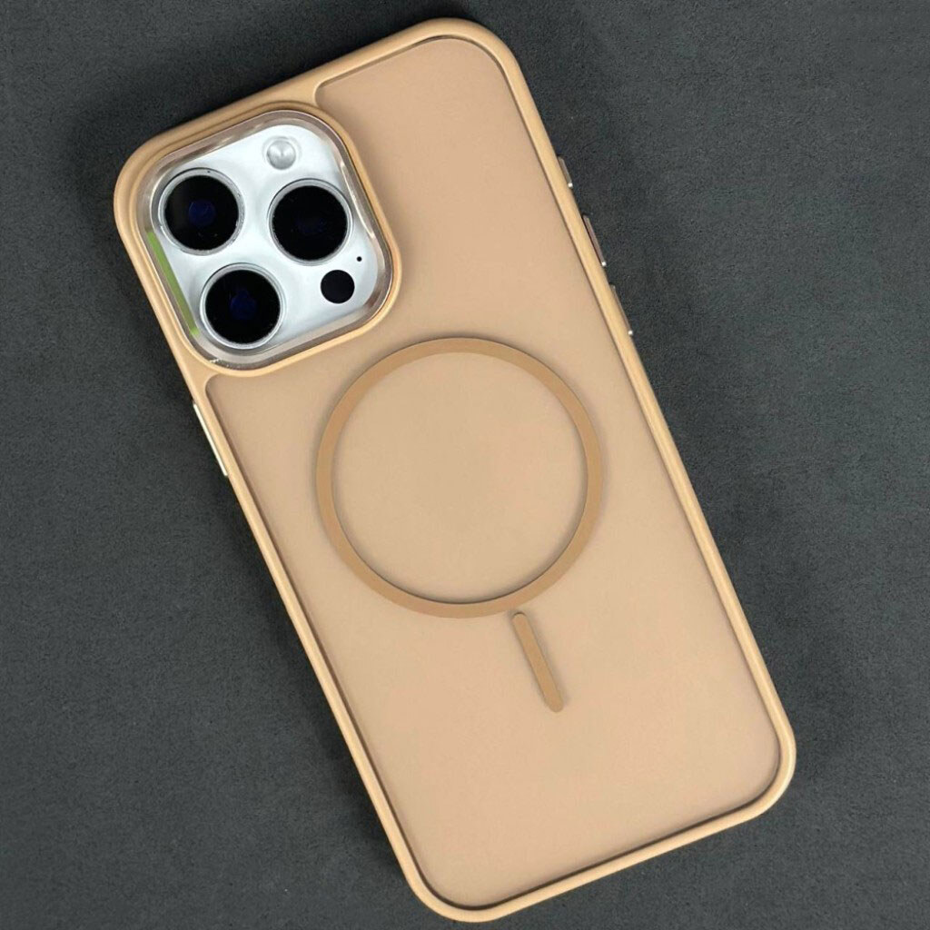 Чохол (накладка) Apple iPhone 11 Pro, Air Beats Matte Camera, MagSafe, Бежевий - № 1 Чохол (накладка) Apple iPhone 11 Pro, Air Beats Matte Camera, MagSafe, Бежевий - № 1