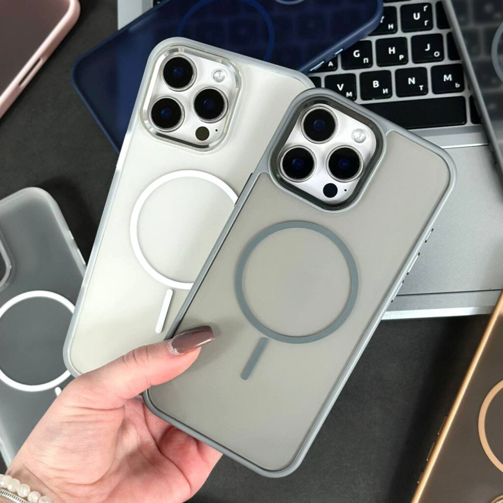 Чехол (накладка) Apple iPhone 14 Pro Max, Air Beats Matte Camera, MagSafe, Белый - № 7 Чехол (накладка) Apple iPhone 14 Pro Max, Air Beats Matte Camera, MagSafe, Белый - № 7