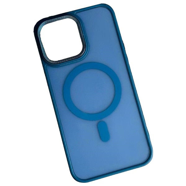 Чехол (накладка) Apple iPhone 17, Matte Corrugated, MagSafe, Синий - № 1 Чехол (накладка) Apple iPhone 17, Matte Corrugated, MagSafe, Синий - № 1
