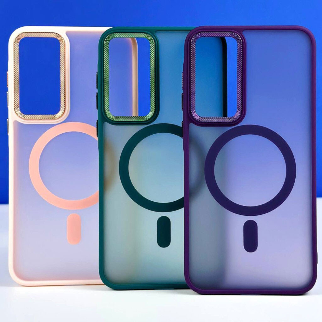 Чехол (накладка) Xiaomi Poco C65 / Redmi 13C, Matte Corrugated, MagSafe, Розовый - № 5 Чехол (накладка) Xiaomi Poco C65 / Redmi 13C, Matte Corrugated, MagSafe, Розовый - № 5