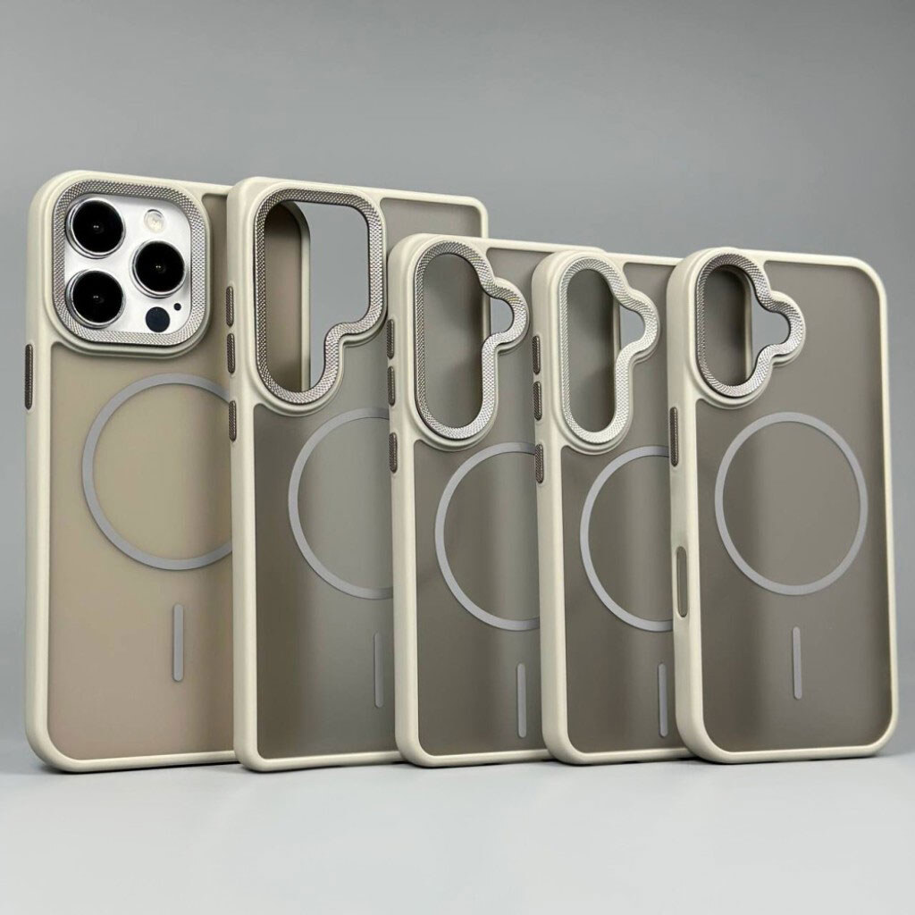 Чехол (накладка) Apple iPhone 13, Matte Corrugated Camera Thin, MagSafe, Серый - № 5 Чехол (накладка) Apple iPhone 13, Matte Corrugated Camera Thin, MagSafe, Серый - № 5