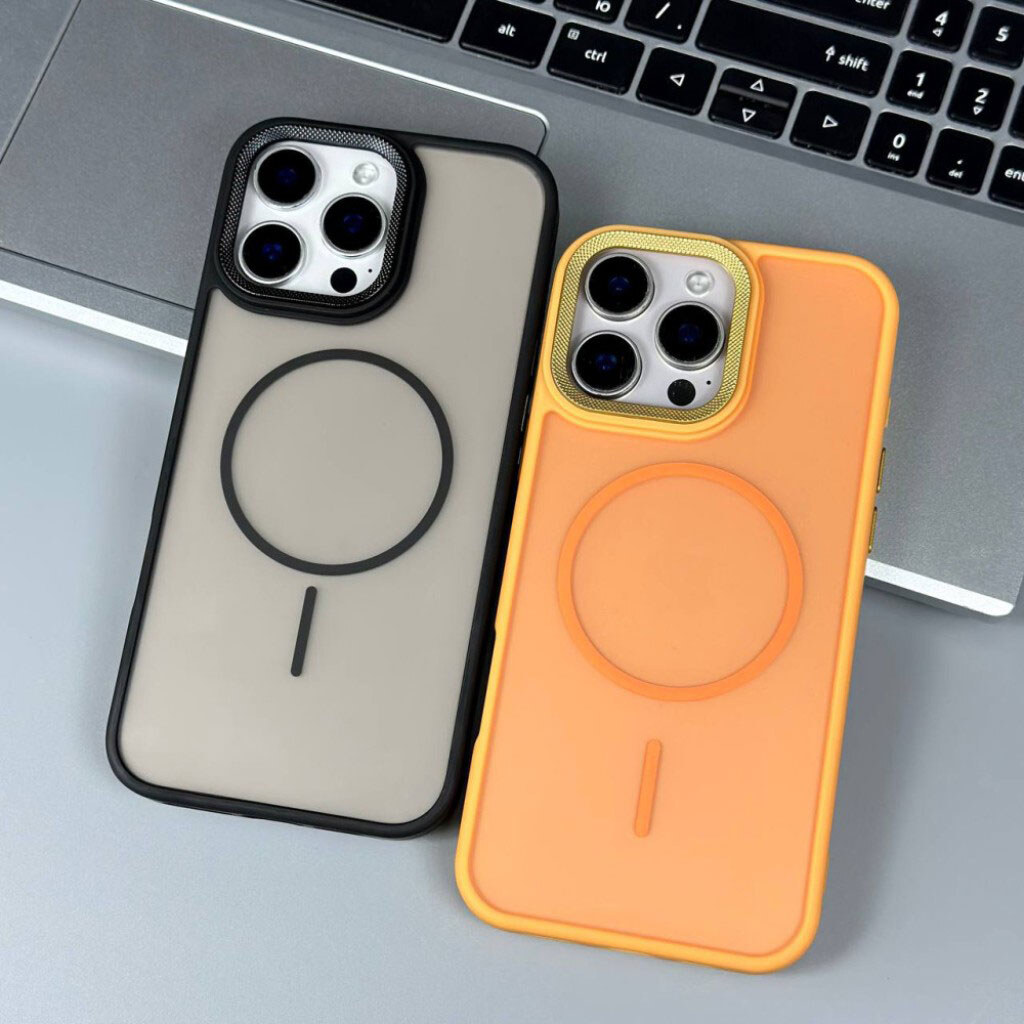 Чехол (накладка) Apple iPhone 14 Pro Max, Matte Corrugated Camera Thin, MagSafe, Оранжевый - № 10 Чехол (накладка) Apple iPhone 14 Pro Max, Matte Corrugated Camera Thin, MagSafe, Оранжевый - № 10