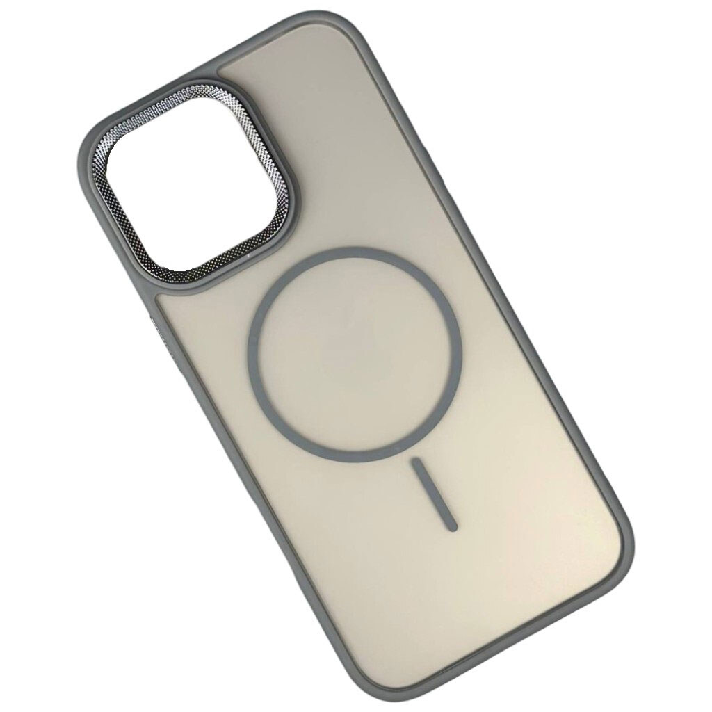 Чехол (накладка) Apple iPhone 15 Pro, Matte Corrugated Camera Thin, MagSafe, Серый - № 1 Чехол (накладка) Apple iPhone 15 Pro, Matte Corrugated Camera Thin, MagSafe, Серый - № 1