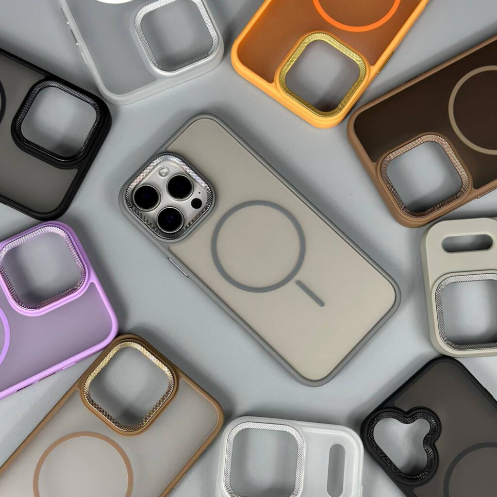 Чехол (накладка) Apple iPhone 16 Pro Max, Matte Corrugated Camera Thin, MagSafe, Оранжевый - № 9 Чехол (накладка) Apple iPhone 16 Pro Max, Matte Corrugated Camera Thin, MagSafe, Оранжевый - № 9