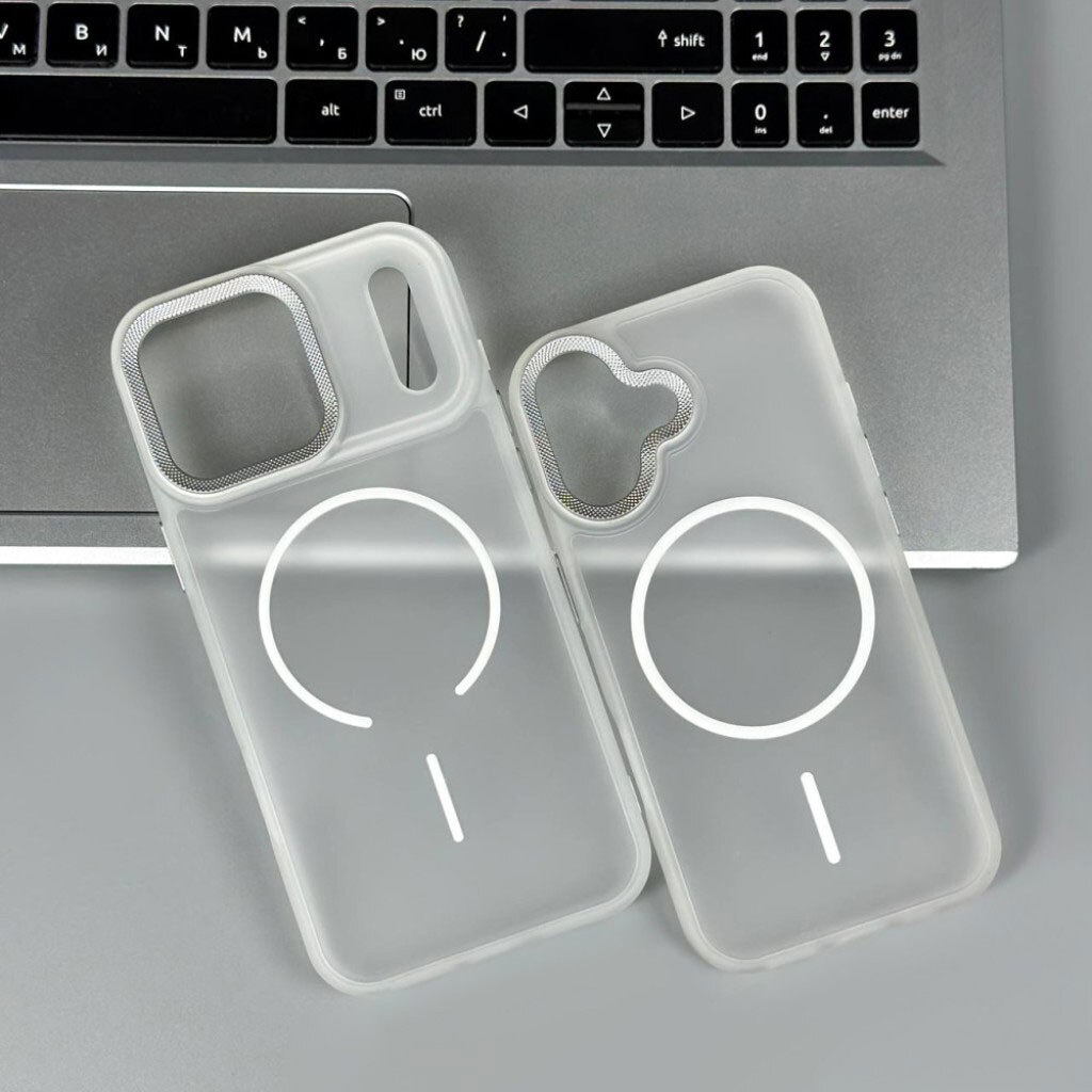 Чохол (накладка) Apple iPhone 16 Pro, Matte Corrugated Camera Thin, MagSafe, Помаранчевий - № 16 Чохол (накладка) Apple iPhone 16 Pro, Matte Corrugated Camera Thin, MagSafe, Помаранчевий - № 16