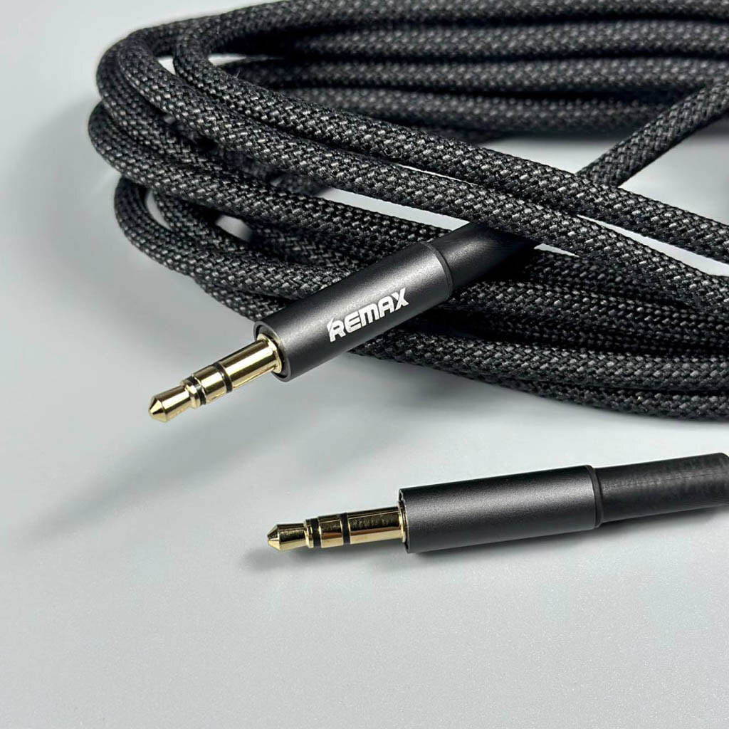 AUX кабель Remax CB08 Velocity, 2.5 м., 3.5 мм., Чорний - № 3 AUX кабель Remax CB08 Velocity, 2.5 м., 3.5 мм., Чорний - № 3
