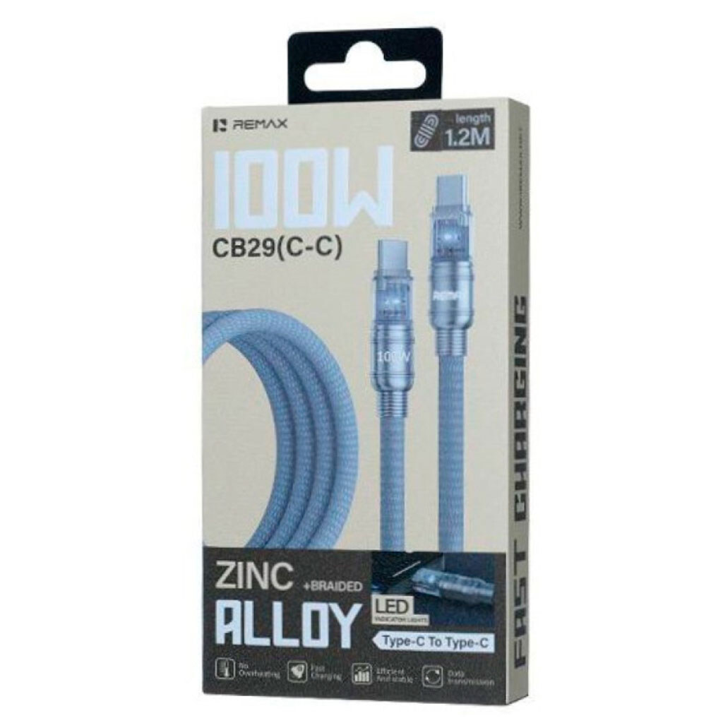 USB кабель Remax CB29 Huiying, Type-C, 1.2 м., Сірий - № 3 USB кабель Remax CB29 Huiying, Type-C, 1.2 м., Сірий - № 3